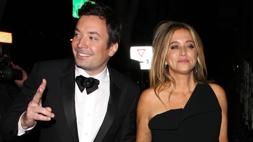 Jimmy Fallon und Ehefrau Nancy Juvonen bei einem Restaurantbesuch nach den Golden Globes 2017