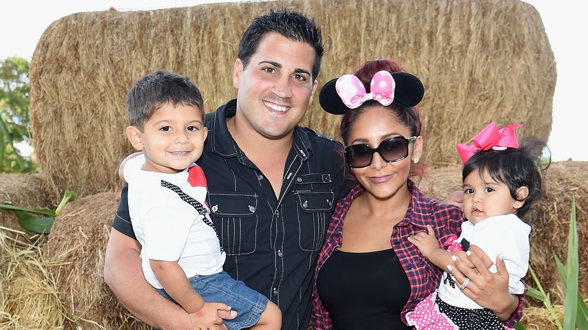 Jionni LaValle mit Snooki und ihren beiden Kindern Lorenzo Dominic und Giovanna Marie LaValle