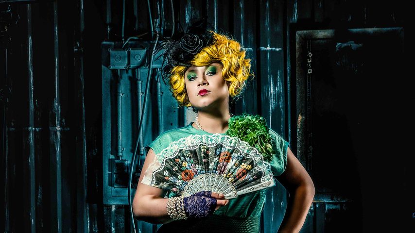 Julia Augustin als "Effie" aus "Tribute von Panem"