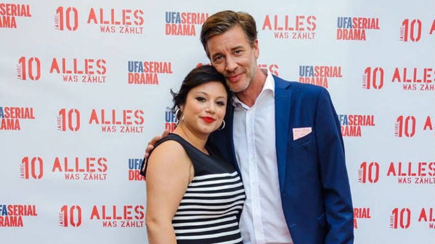Julia Augustin und Lars Korten bei "10 Jahre 'Alles was zählt'"