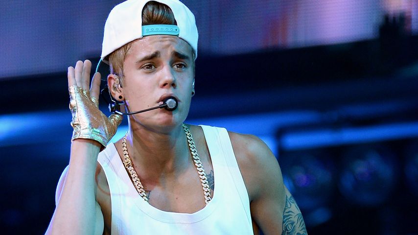 Justin Bieber bei einem Konzert in Las Vegas, 2013