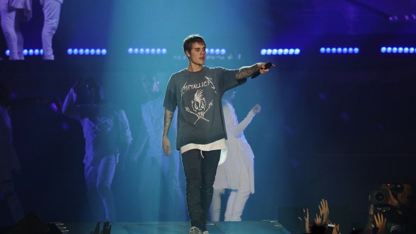 Justin Bieber auf der Bühne in Bologna
