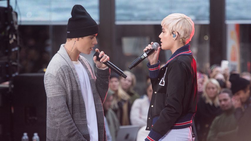 Justin Bieber und Halsey auf der Bühne