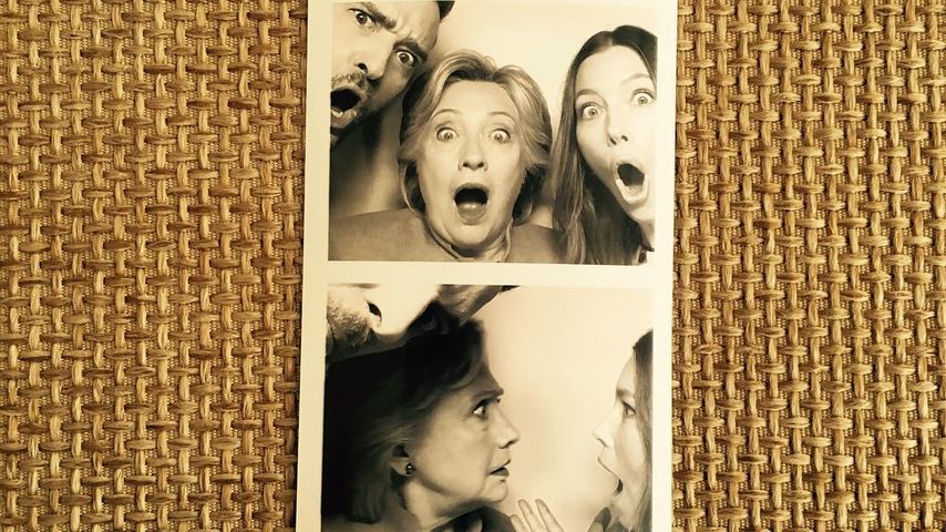 Justin Timberlake und Jessica Biel mit US-Präsidentschaftskandidatin Hillary Clinton