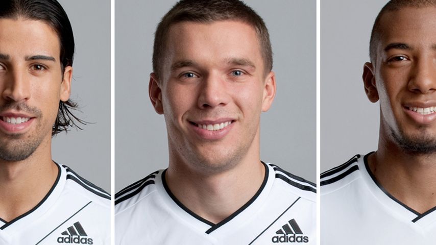 Lukas Podolski, Sami Khedira, Mesut Özil, Mario Gomez und Miroslav Klose