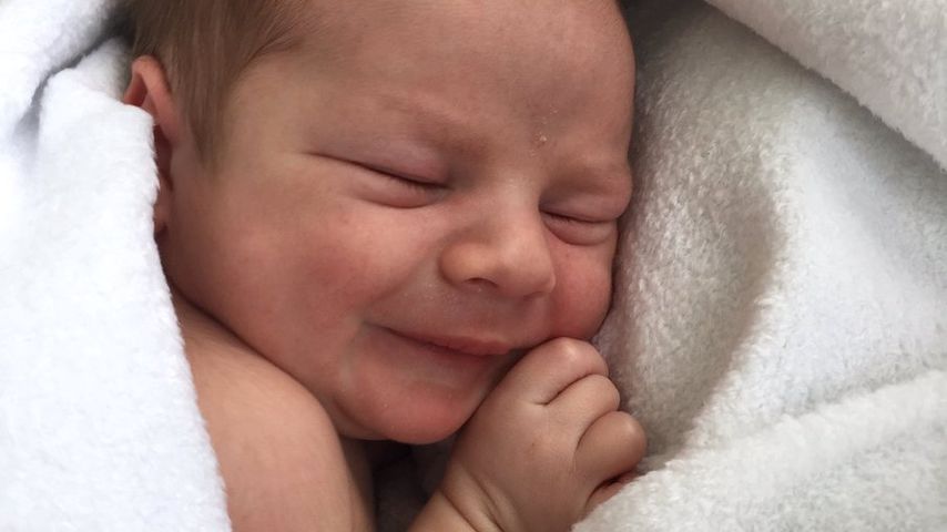 Kirstie Alleys Enkel Waylon Tripp Parker kurz nach seiner Geburt