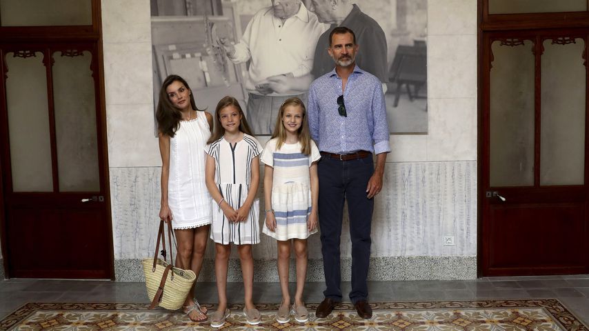 Königin Letizia und König Felipe mit ihren Töchtern Prinzessin Leonor und Prinzessin Sofía