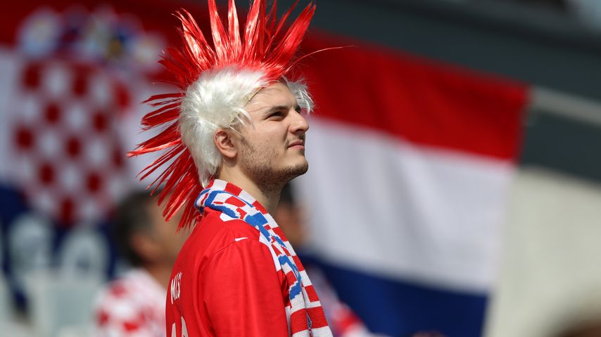 Kroatien-Fan bei der EM 2016 Spiel Tschechien gegen Kroatien