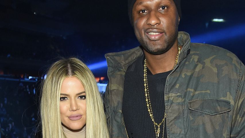 Khloe Kardashian und Lamar Odom bei Kanye Wests "Yeezy"-Fashion-Show