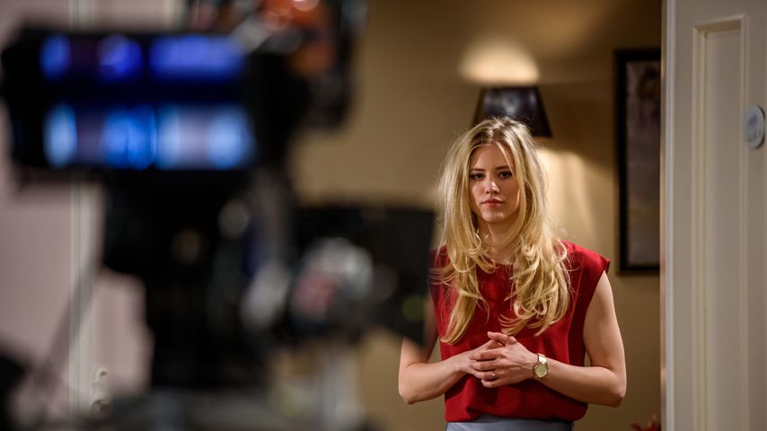 Larissa Marolt bei "Sturm der Liebe"-Dreharbeiten