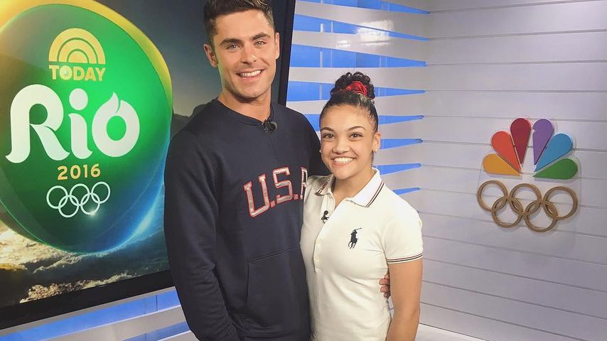 Zac Efron und Lauren Hernandez bei den olympischen Spielen in Rio 2016