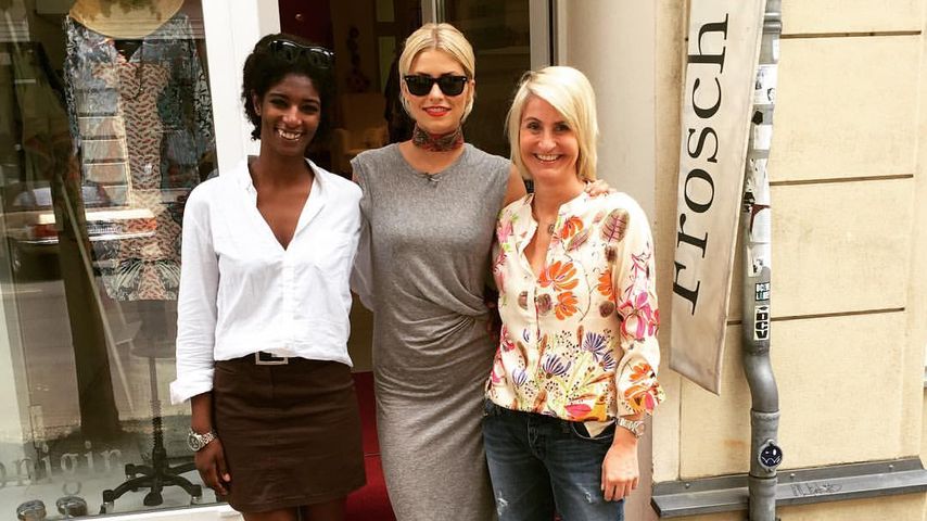 Lena Gercke mit "The Voice of Germany"-Kandidatin Vera (l.) und ihrer Chefin (r.)