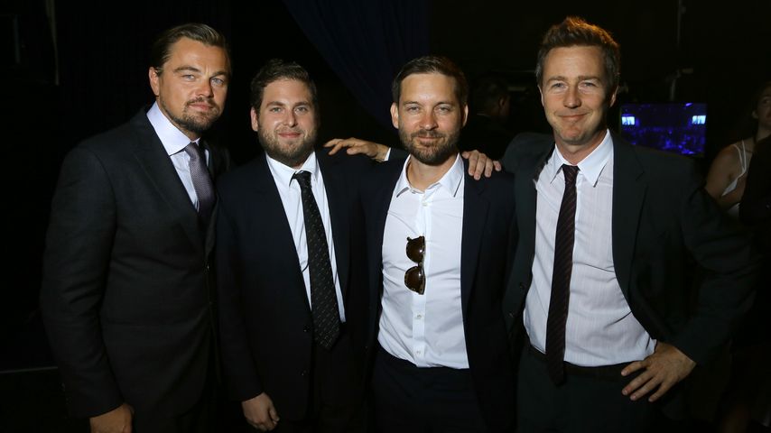 Leonardo DiCaprio, Jonah Hill, Tobey Maguire und Edward Norton (v.l.n.r.)