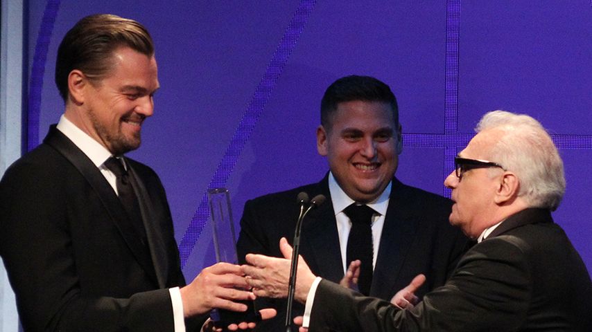 Leonardo DiCaprio, Jonah Hill und Martin Scorsese