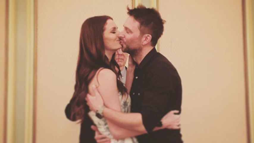 Lydia Hearst und Chris Hardwick bei ihrer Hochzeits-Probe