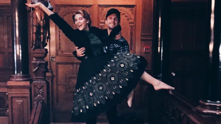 Stefanie Giesinger und Marcus Butler am Set für Netflix