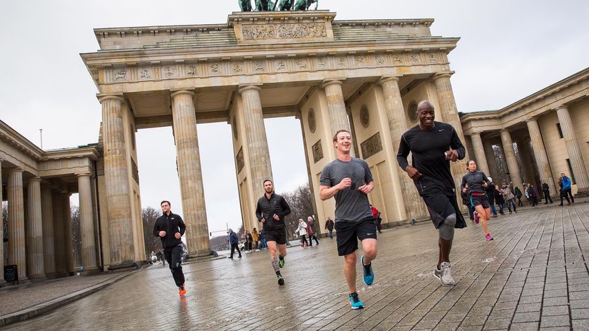 Mark Zuckerberg bei seinem Berlin-Besuch 2016