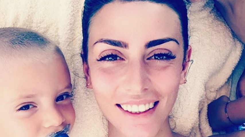 Martina Maccari, die Liebste von Leonardo Bonucci, mit den beiden Söhnen
