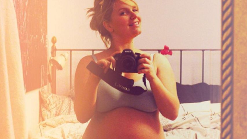 Marylu Poolman mit riesigem Babybauch