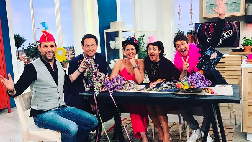 Matthias Killing, Martin Haas und weitere Kollegen beim "Sat.1-Frühstücksfernsehen"