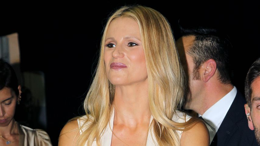 Michelle Hunziker auf der Fashion Week in Mailand