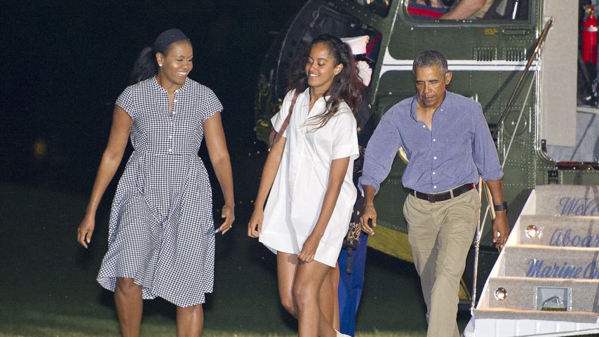 Michelle, Malia und Barack Obama