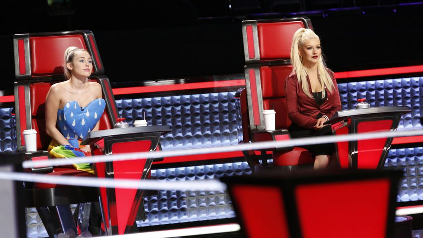 Miley Cyrus und Christina Aguilera