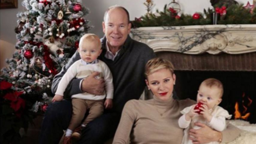 Fürstin Charlène, Albert II von Monaco, Prinzessin Gabriella und Prinz Jacques