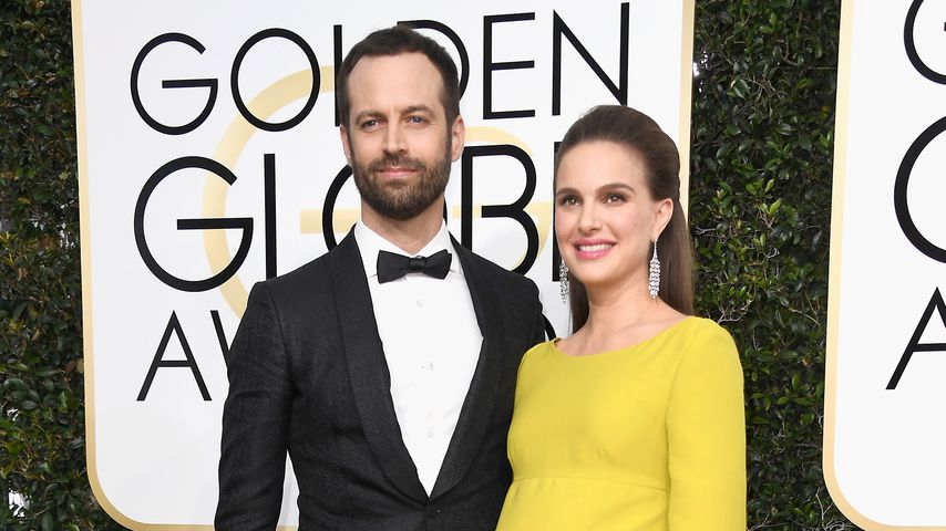 Natalie Portman mit Ehemann Benjamin Millepied bei den 74. Golden Globe-Awards in Los Angeles