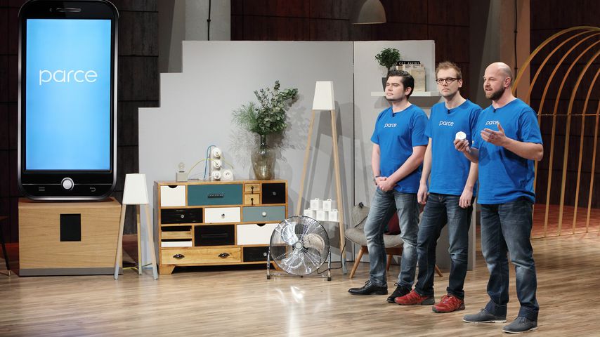 Nikolaj Klebert, Malte Janduda und Eugen Pflüger bei "Die Höhle der Löwen"