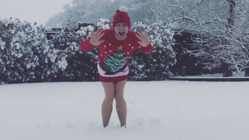 Hurra, es schneit! Da vergisst Olly Murs doch glatt die Hose