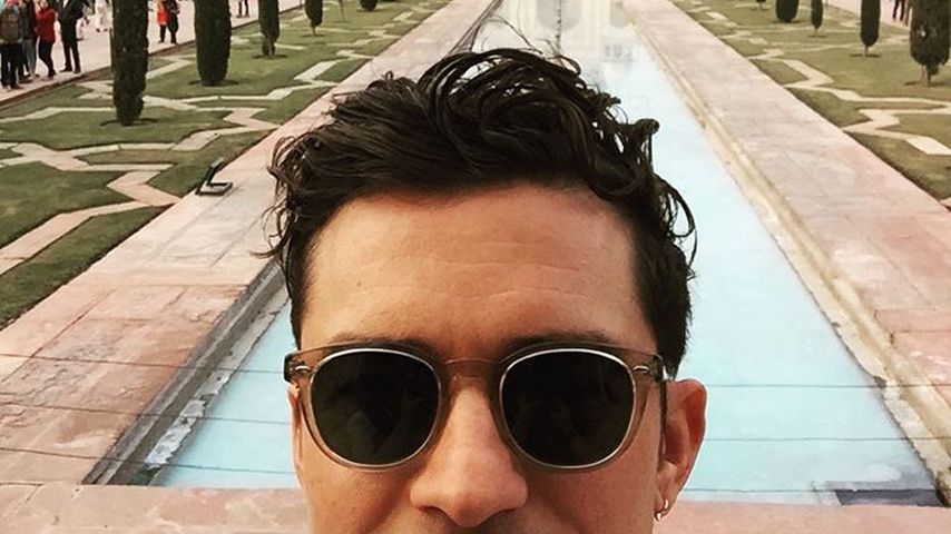 Orlando Bloom vor dem Taj Mahal