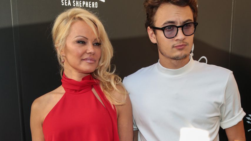 Pamela Anderson mit ihrem Sohn Brandon Lee