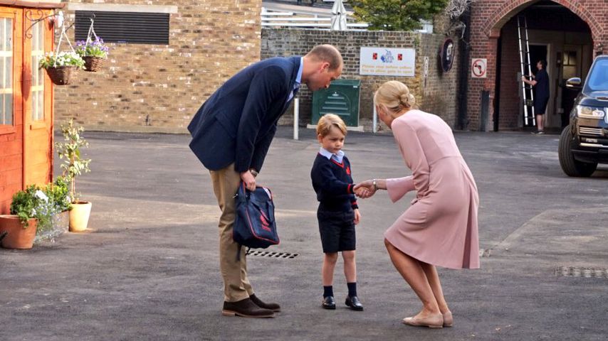 Prinz William und Prinz George beim ersten Schultag