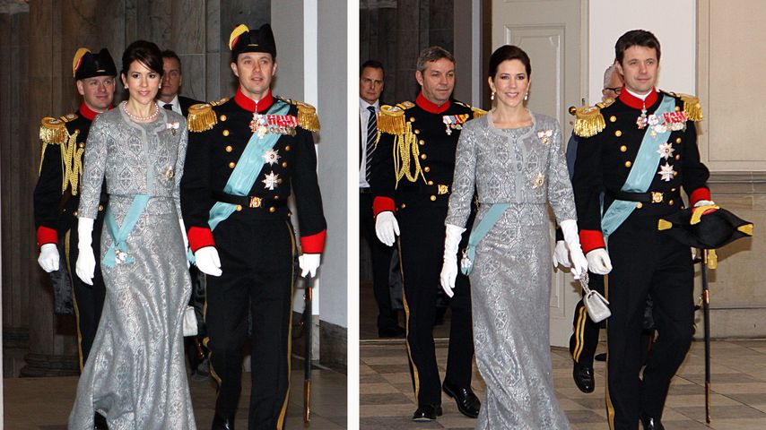 Prinzessin Mary 2008 und 2010 beim Neujahrsempfang in Kopenhagen