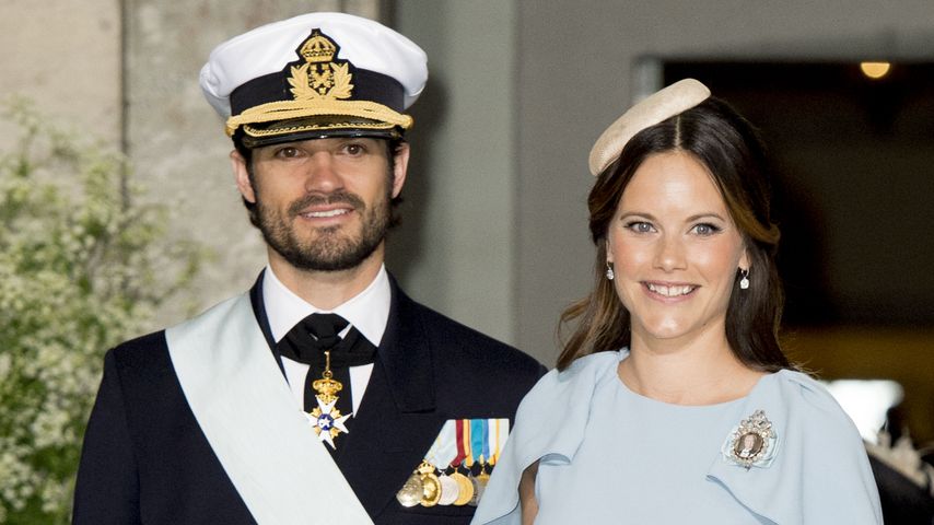 Prinzessin Sofia und Prinz Carl Philip bei Prinz Oscars Taufe