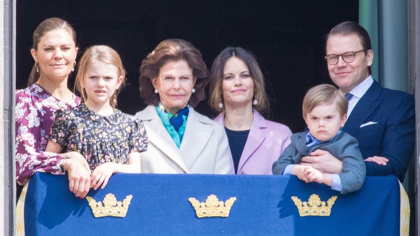 Prinzessin Victoria, Tochter Estelle, Königin Silvia, Prinzessin Sofia, Prinz Oscar und Prinz Daniel