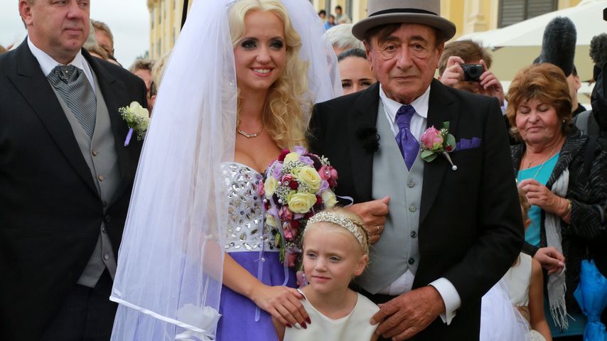 Cathy mit Tochter Leonie und Richard Lugner