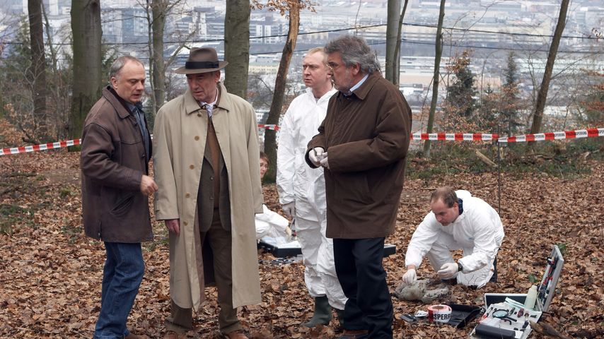 Rüdiger Wandel, Dietz-Werner Steck, Dirk Salomon und Klaus Spürkel als Schauspieler im "Tatort"