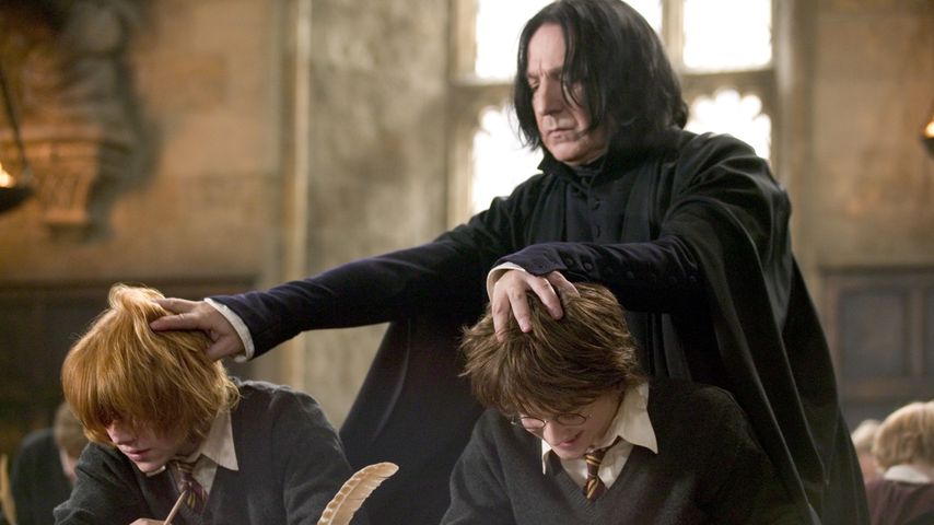 Rupert Grint, Alan Rickman und Daniel Radcliffe in Harry Potter