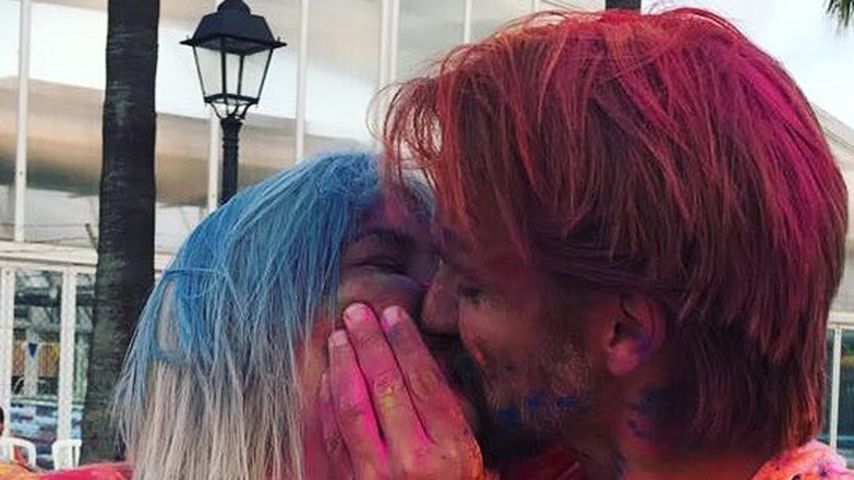 Sarah Connor und Florian Fischer beim Holi-Festival
