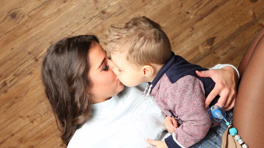 Sarah Lombardi mit ihrem Sohn Alessio