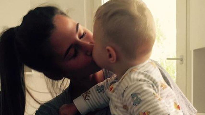 Sarah Lombardi mit ihrem Sohn Alessio