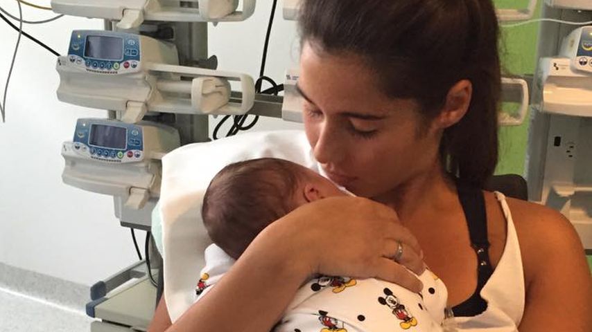 Sarah Lombardi mit Sohn Alessio im Krankenhaus