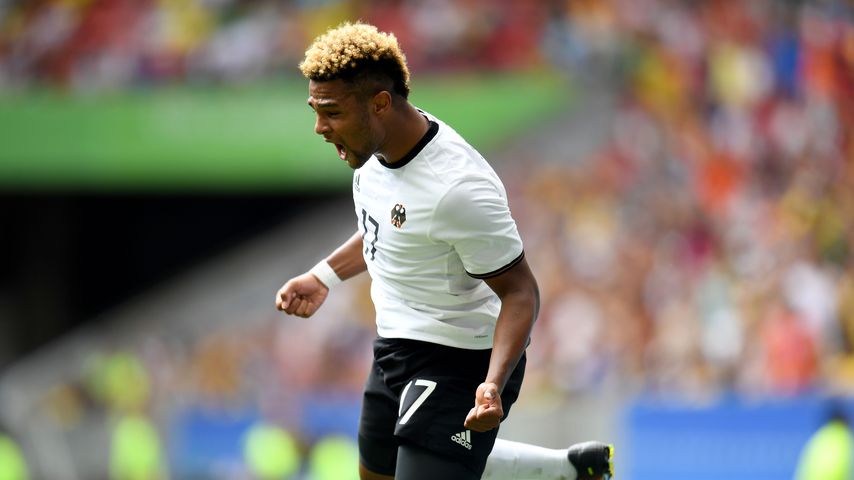 Serge Gnabry auf dem Fußballplatz
