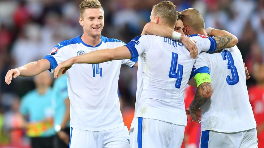 Slowakische Mannschaft bei der EM 2016