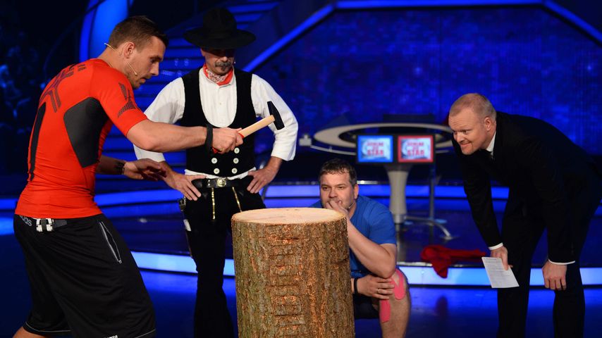 Lukas Podolski, Stefan Raab und Elton