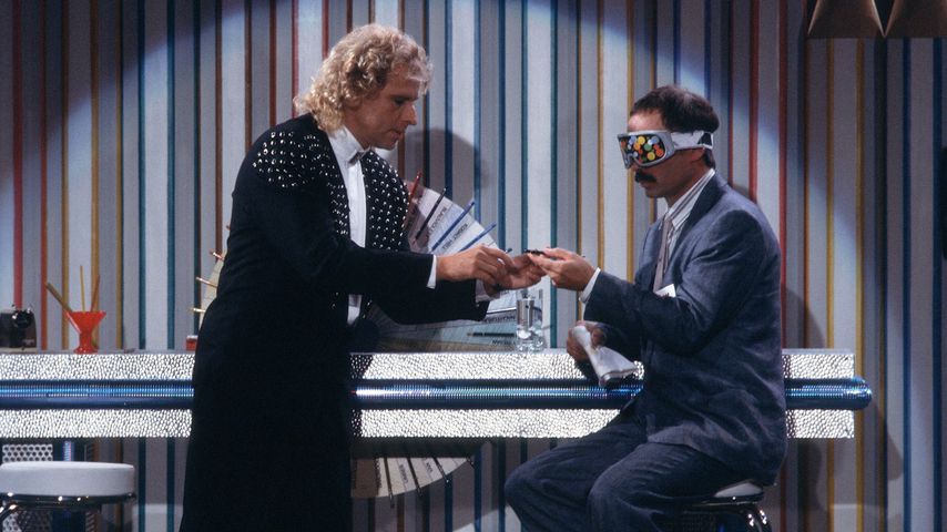 Thomas Gottschalk und Bernd Fritz bei der Buntstiftwette 1988