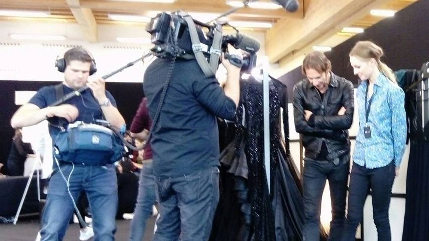 Thomas Hayo und Maja Manczak am GNTM-Set