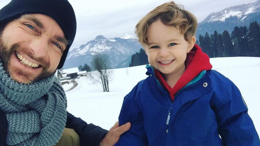 Tim Lobinger mit seinem Sohn Okkert